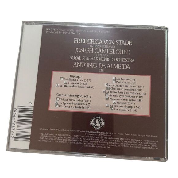 Canteloube / Almeida / Von Stade / Royal Phil Orch - Songs of Auver ( CD, 1986) - Picture 2 of 5